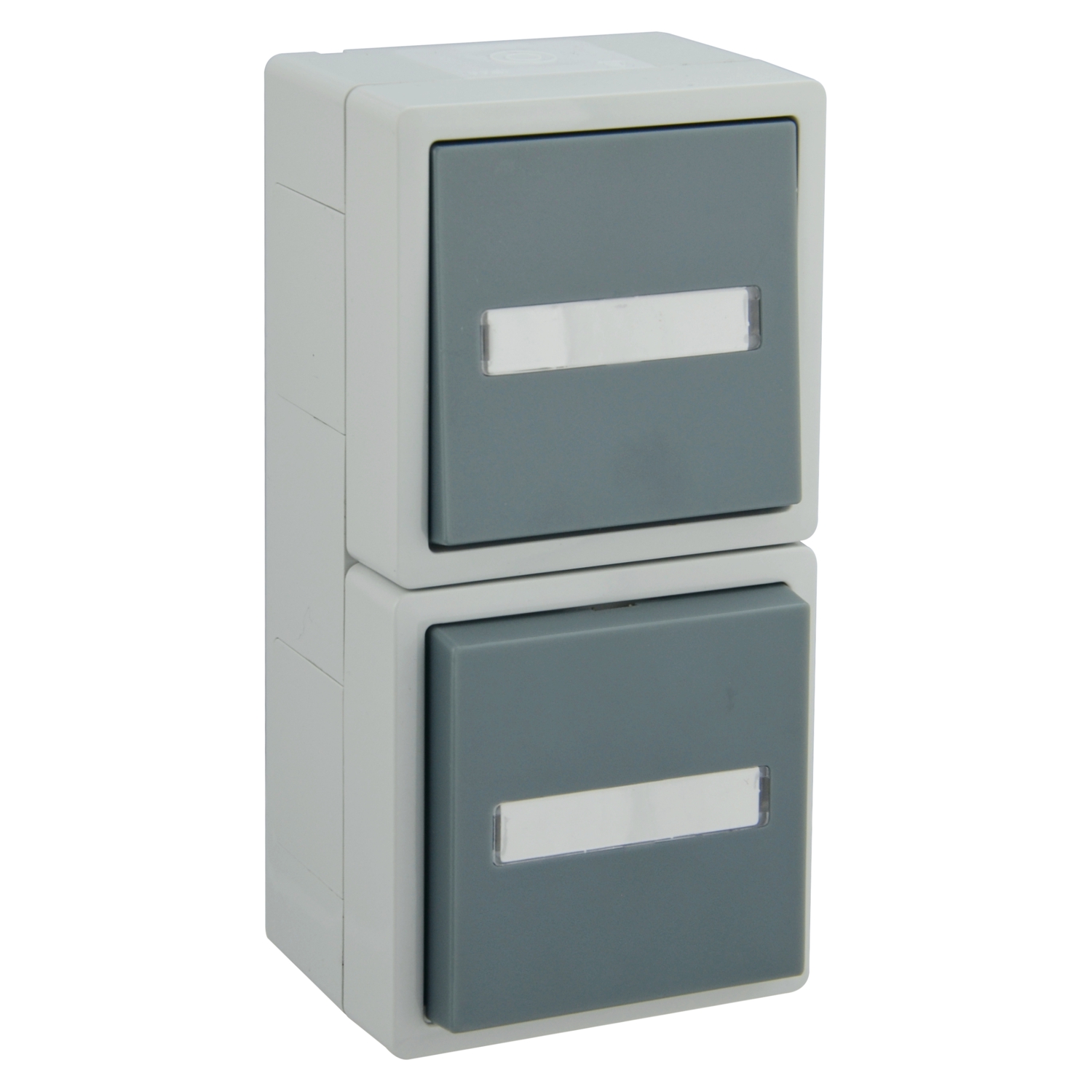 Schalter-Steckdosen KOMBI senkrecht