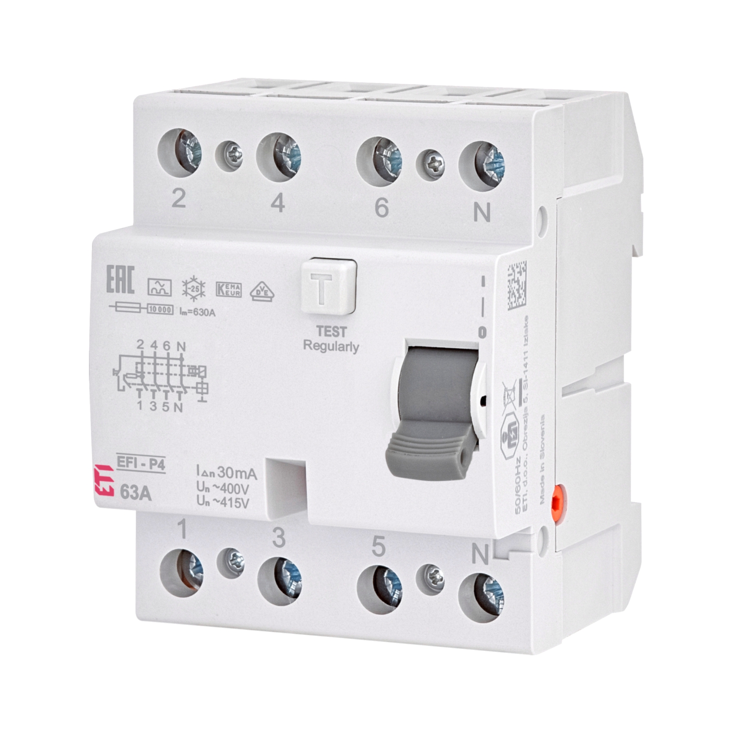 ETI FI-Schalter 63/4/0,03A A-Type