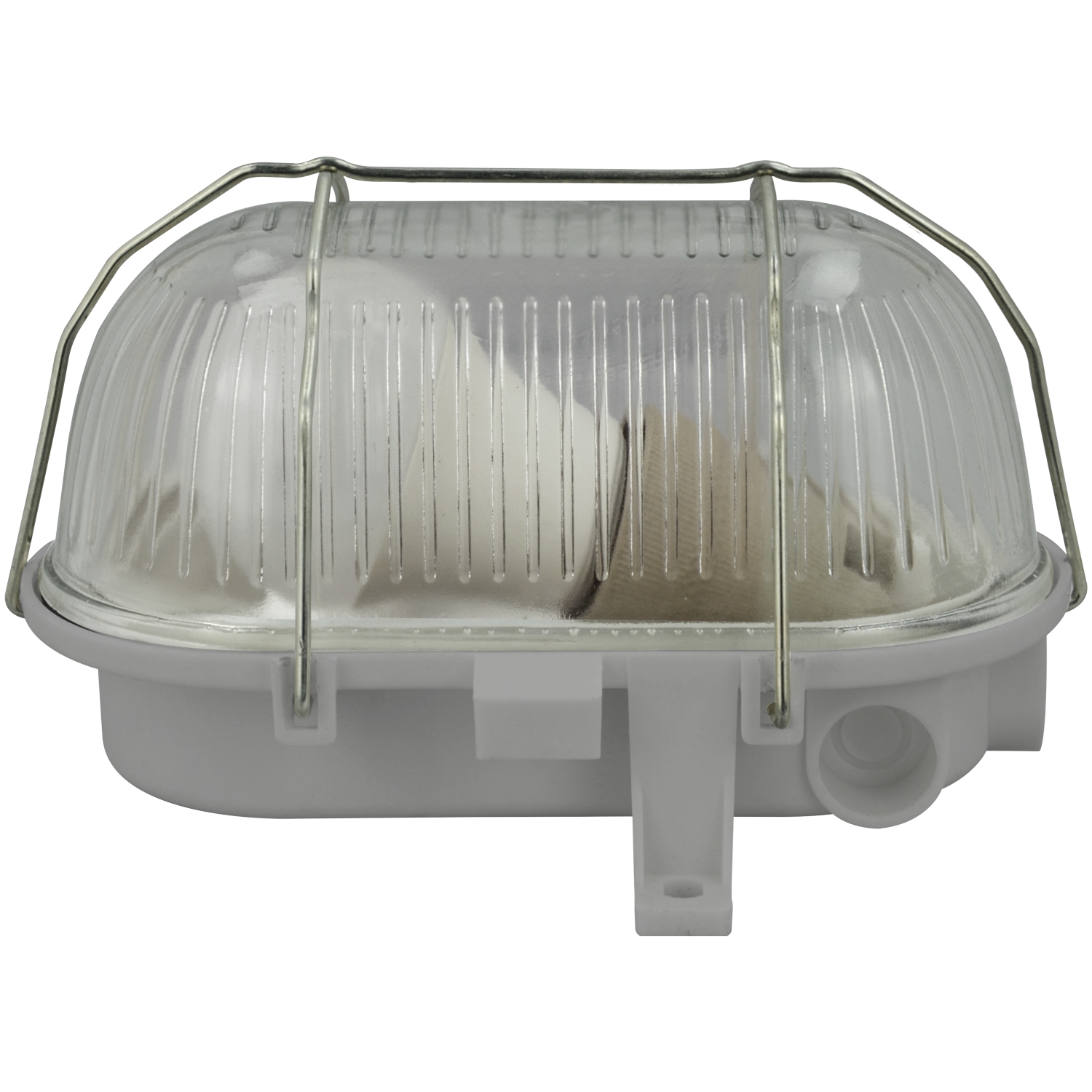 Ovalleuchte 9W Drahtkorb grau IP44