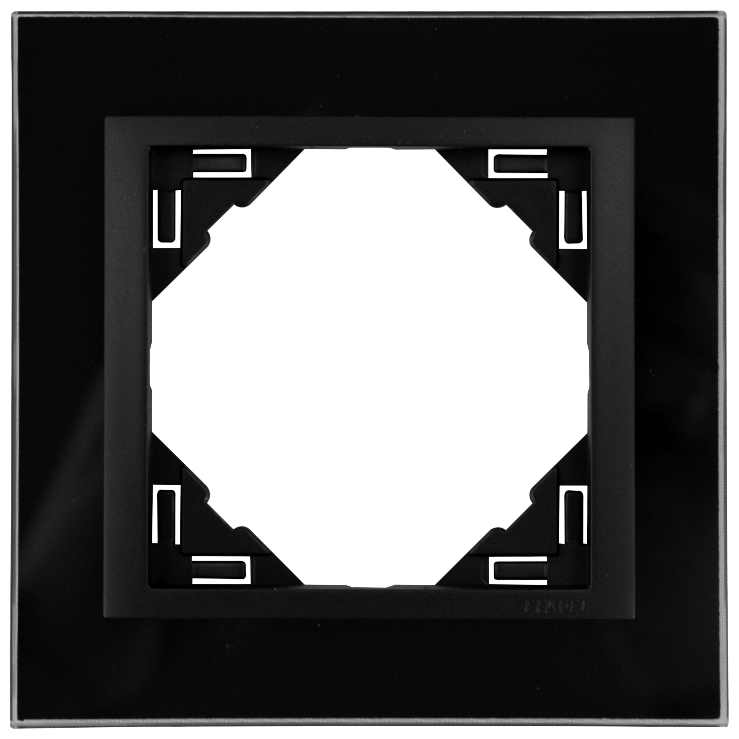 Abdeckrahmen 1-fach cristal-schwarz Logus