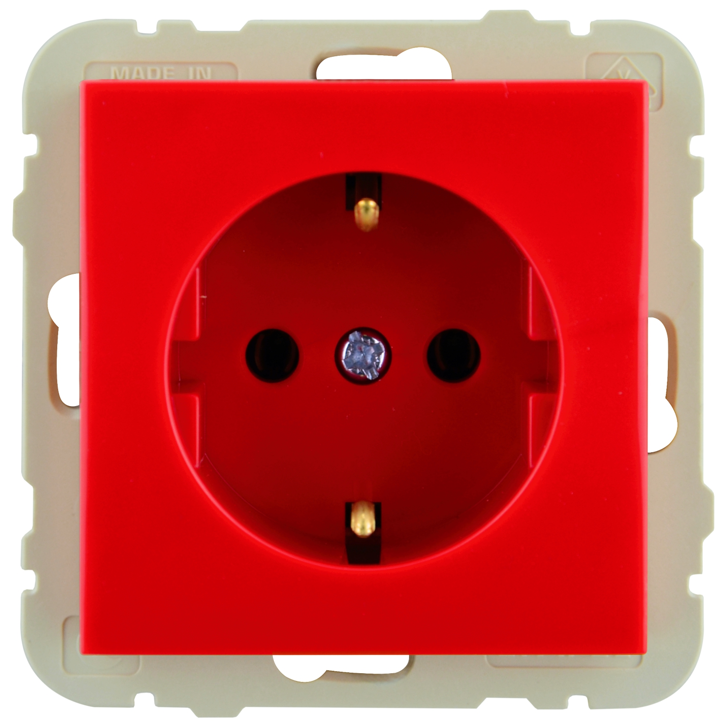 Steckdose rot Logus