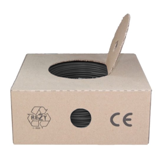 YE 2,5mm² schwarz 100m Bund