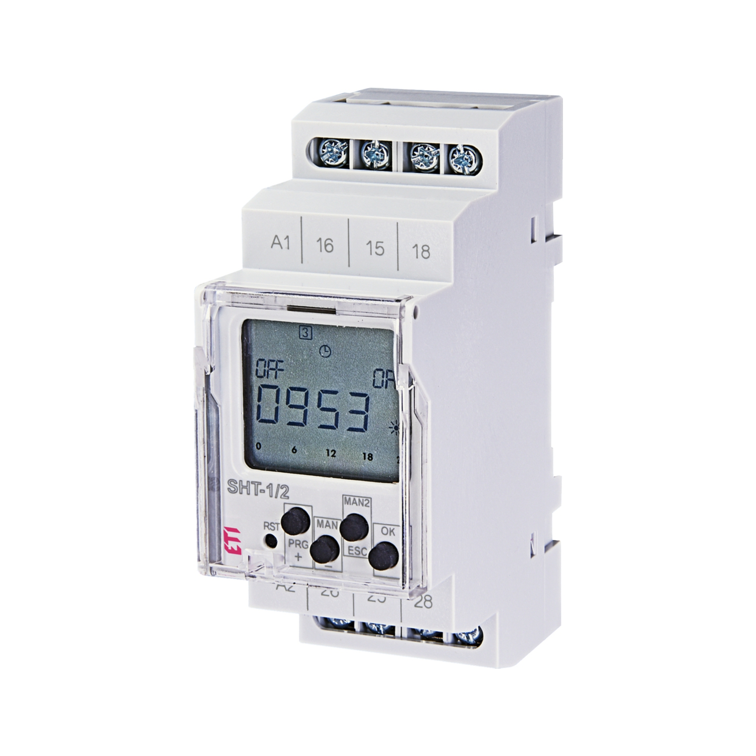 Digitale Zeitschaltuhr 16A 2-Kanal