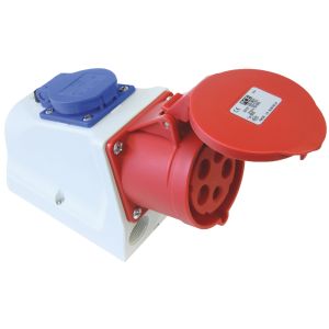 CEE Wandsteckdose 5x16A Combo mit Schukosteckdose