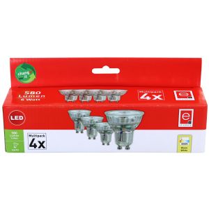 LED Spot GU10 6,0W 580lm 3000K 38° 4-Stück