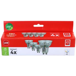 LED Spot GU10 6,0W 580lm 4000K 38° 4-Stück