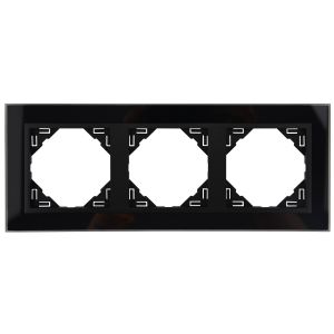 Abdeckrahmen cristal-schwarz