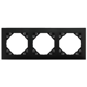 Abdeckrahmen 3-fach schwarz Logus