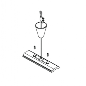 Seilabhängung 2m für 3-Phasen-Stromschiene schwarz