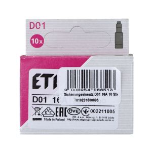 Sicherungseinsatz D01 16A 10 Stück