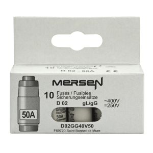 Sicherungseinsatz D02 50A 10 Stück