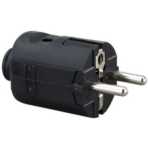 Schuko-Stecker schwarz