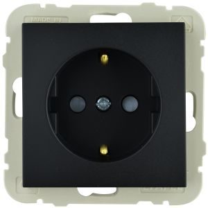 Steckdose mit Berührungsschutz schwarz Logus