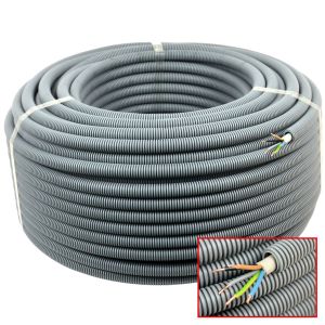 E-Rohr flex-M PP 25mm 100m mit YM-J 5x2,5mm²