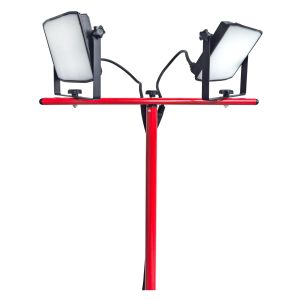 LED Baustellenstrahler 2x50W Stativ IP65 rot