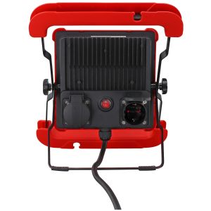 LED Baustellenstrahler 50W 2 Steckdosen IP65 rot