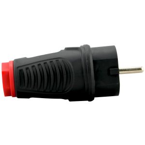 Vollgummistecker schwarz IP54 PCE