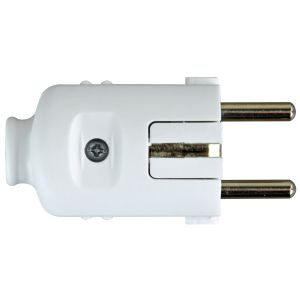 Winkelstecker Schuko-MSK Kunststoff weiß