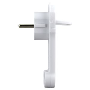 Winkelstecker flach Schuko-MSK Kunststoff weiß