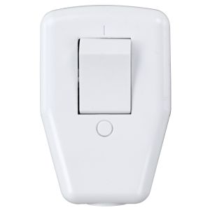 Winkelstecker mit Schalter Schuko Kunststoff weiß