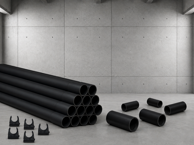 E-Rohr Aufputz-Set 20 mm schwarz