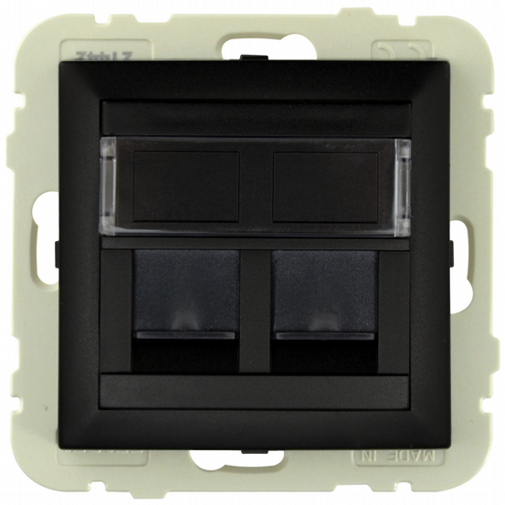 Abd 2xRJ45 Logus schwarz