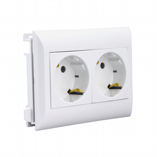 BK Steckdose 2-f weiß