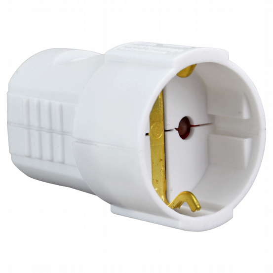 Kupplung Schuko Kunststoff weiß