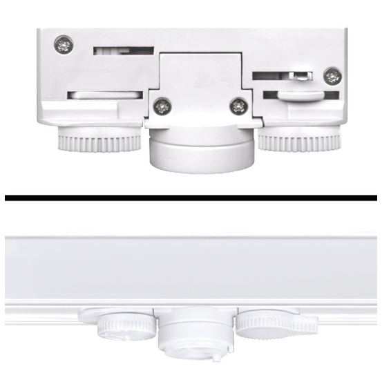 Leuchtenadapter 3-Phasen-Stromschiene weiß