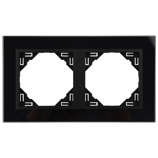 Rahmen 2-fach Logus cristal-schwarz