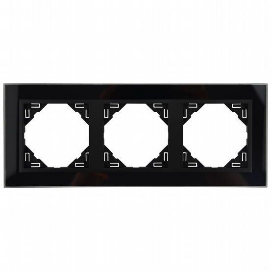Rahmen 3-fach Logus cristal-schwarz