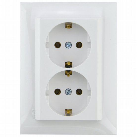 UP Steckdose 2-fach Logus weiß
