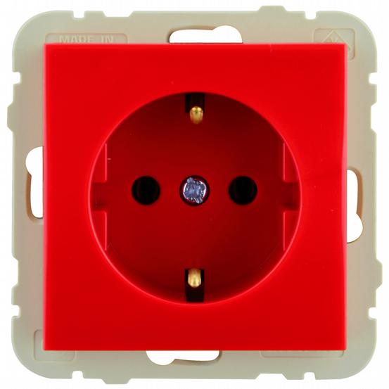UP Steckdose Logus rot RAL3003